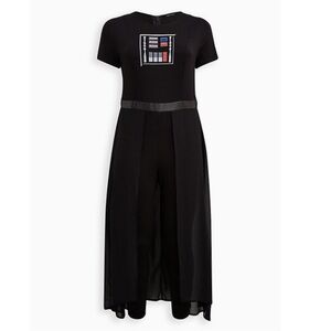 TORRID STAR WARS DARTH VADER LIGHTWEIGHT PONTE SKIRTED PANT ROMPER